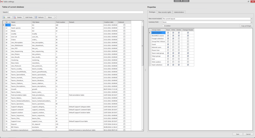 table plus create database