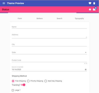 5. Theme preview